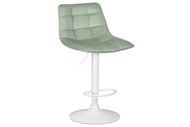 Набор 2 шт Стул барный DOBRIN TAILOR WHITE, пудрово-мятный велюр (MJ9-87)-1