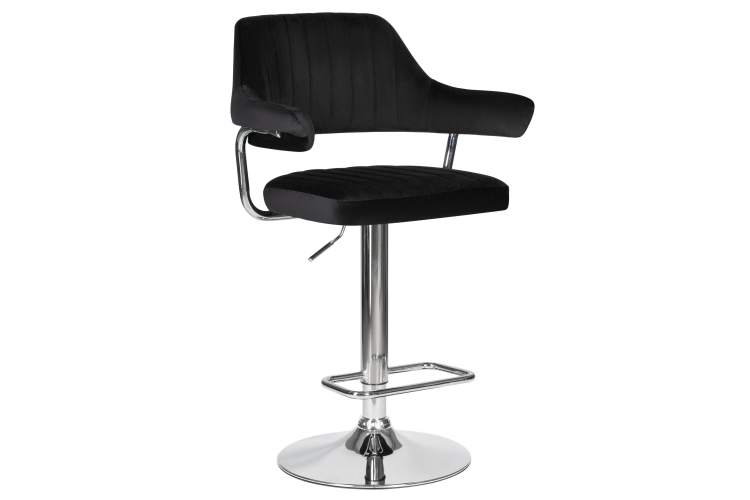 Набор 2 шт Стул барный DOBRIN CHARLY, черный велюр (MJ9-101)-1