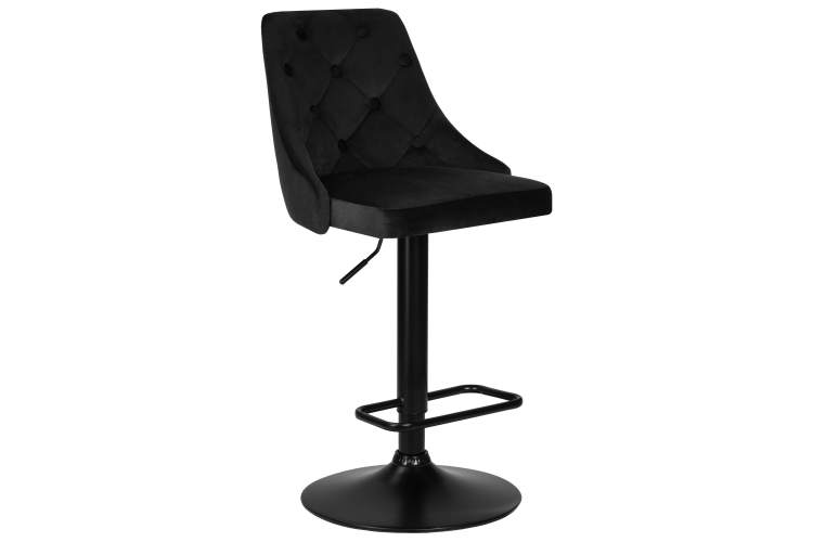Набор 2 шт Стул барный DOBRIN JOSEPH BLACK, черный велюр (MJ9-101)