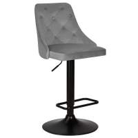 Стул барный JOSEPH BLACK, серый велюр (MJ9-75)