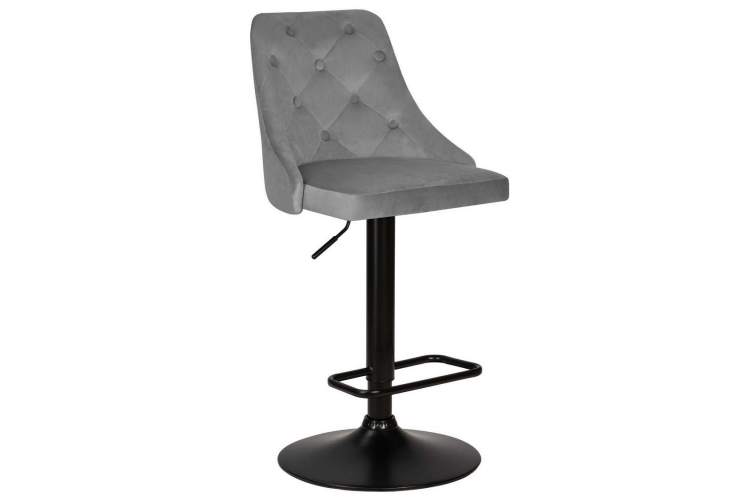 Стул барный DOBRIN JOSEPH BLACK, серый велюр (MJ9-75)