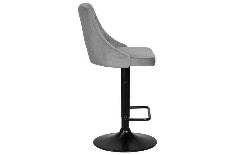 Стул барный DOBRIN JOSEPH BLACK, серый велюр (MJ9-75)-2
