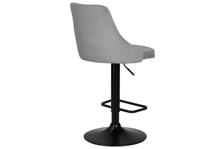 Стул барный DOBRIN JOSEPH BLACK, серый велюр (MJ9-75)-3
