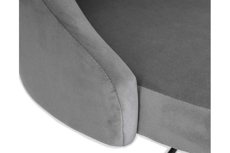 Стул барный DOBRIN JOSEPH BLACK, серый велюр (MJ9-75)-6