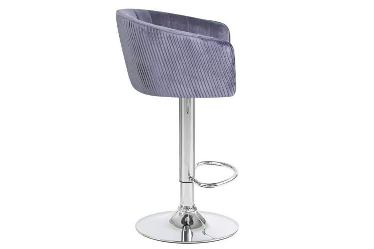 Стул барный DOBRIN DARCY, серый велюр (1922-19)-2