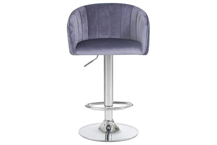 Стул барный DOBRIN DARCY, серый велюр (1922-19)-5