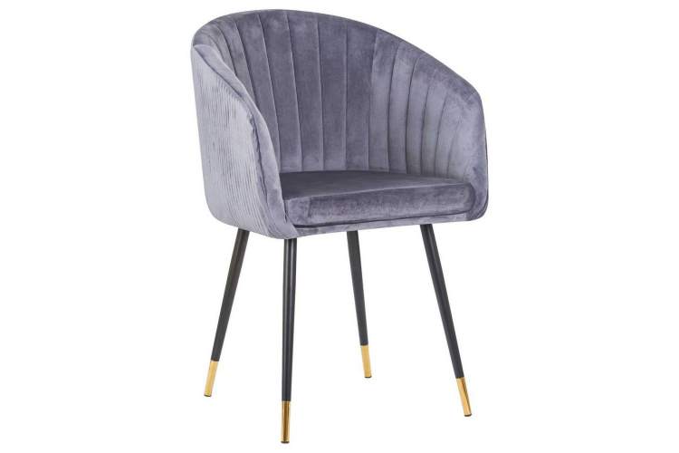 Стул обеденный DOBRIN MARY, серый велюр (1922-19)