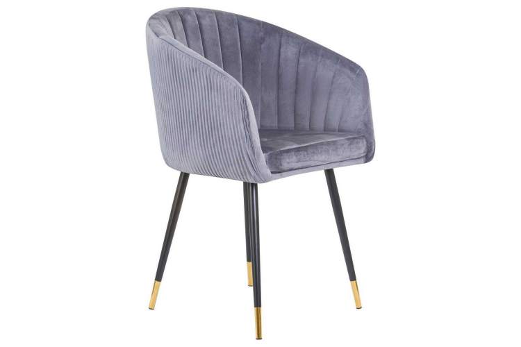 Стул обеденный DOBRIN MARY, серый велюр (1922-19)-1