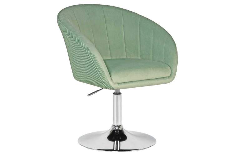 Кресло дизайнерское DOBRIN EDISON, мятный велюр (1922-8)