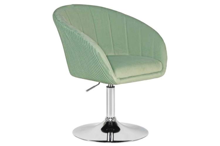 Кресло дизайнерское DOBRIN EDISON, мятный велюр (1922-8)-1