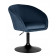 Кресло дизайнерское EDISON BLACK, синий велюр (1922-20)