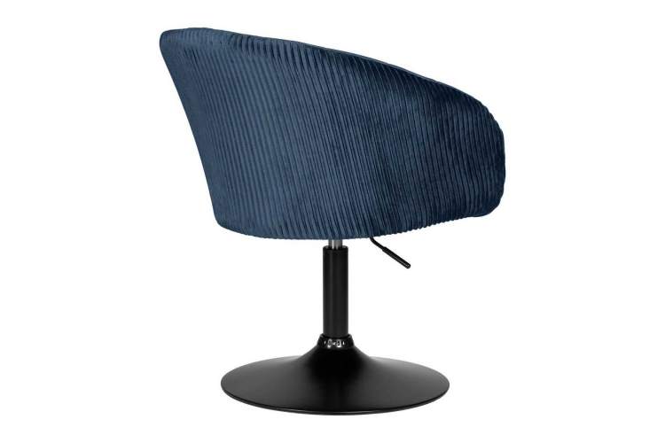 Кресло дизайнерское DOBRIN EDISON BLACK, синий велюр (1922-20)-3