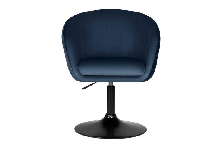 Кресло дизайнерское DOBRIN EDISON BLACK, синий велюр (1922-20)-5