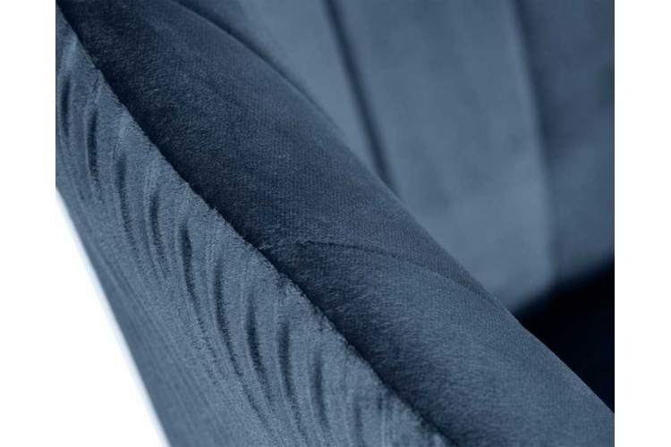 Кресло дизайнерское DOBRIN EDISON BLACK, синий велюр (1922-20)-7