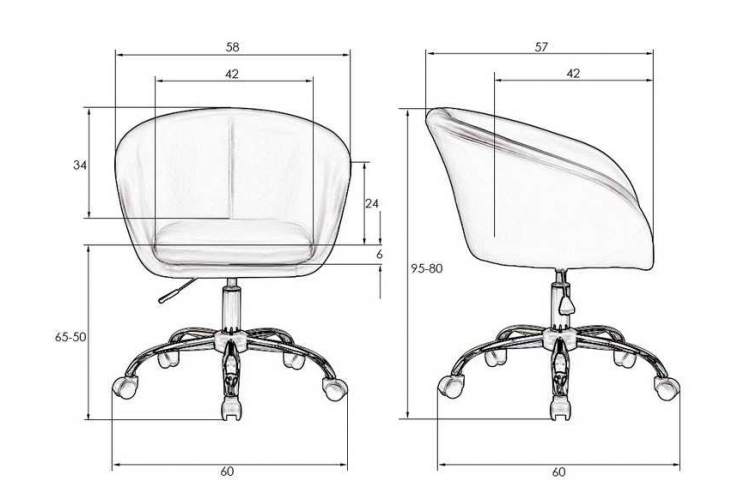 Офисное кресло для персонала DOBRIN BOBBY, коричневый-8