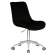 Набор 2 шт Кресло офисное DOBRIN DORA, чёрный велюр (1922-21), хромированная сталь