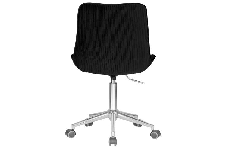Набор 2 шт Кресло офисное DOBRIN DORA, чёрный велюр (1922-21), хромированная сталь-5