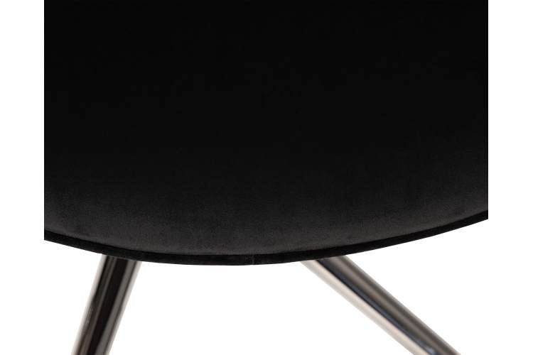 Набор 2 шт Кресло офисное DOBRIN DORA, чёрный велюр (1922-21), хромированная сталь-7