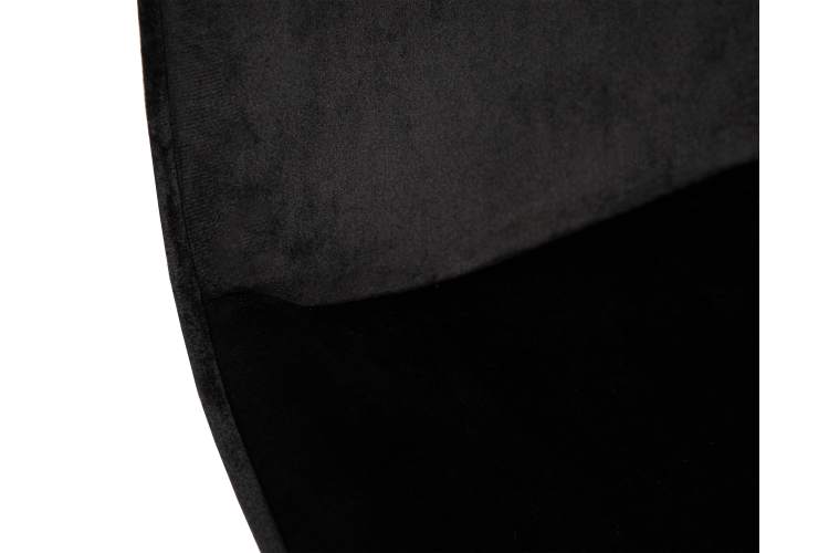 Набор 2 шт Кресло офисное DOBRIN DORA, чёрный велюр (1922-21), хромированная сталь-8