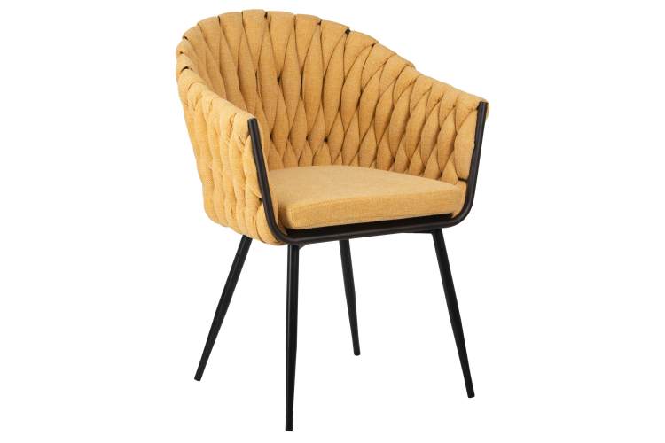 Набор 2 шт Стул обеденный DOBRIN MATILDA, жёлтая ткань (LAR 275-8)-1