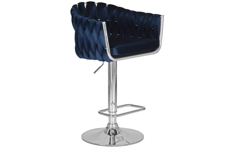 Набор 2 шт Стул барный DOBRIN MARCEL, синий велюр (MJ9-117)-2