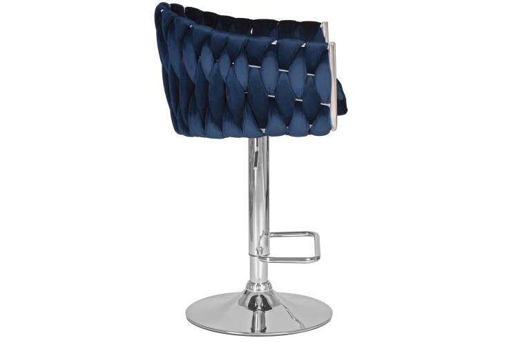 Набор 2 шт Стул барный DOBRIN MARCEL, синий велюр (MJ9-117)-3