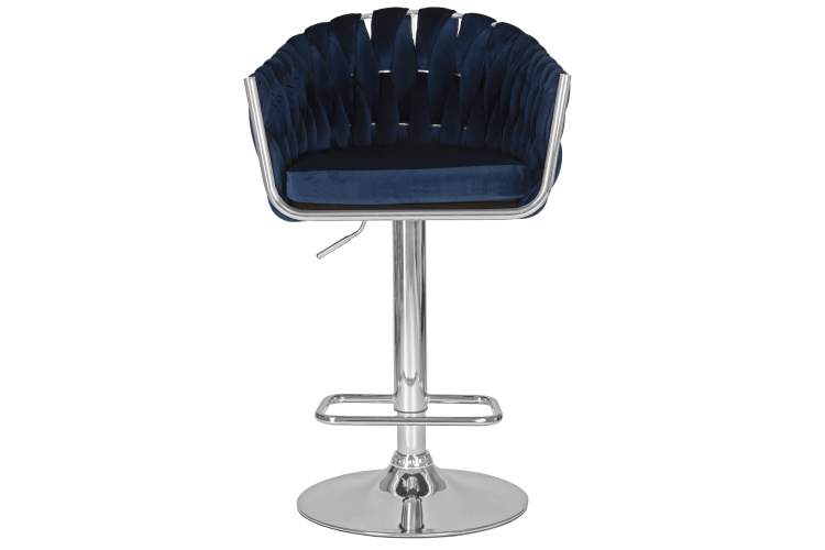 Набор 2 шт Стул барный DOBRIN MARCEL, синий велюр (MJ9-117)-6