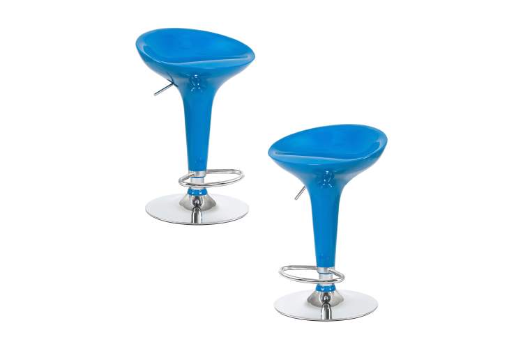Набор 2 шт Стул барный DOBRIN BOMBA, голубой