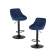 Набор 2 шт Стул барный DOBRIN LOGAN BLACK, синий велюр (MJ9-117)