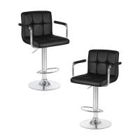 Набор 2 шт Стул барный DOBRIN KRUGER ARM, чёрный