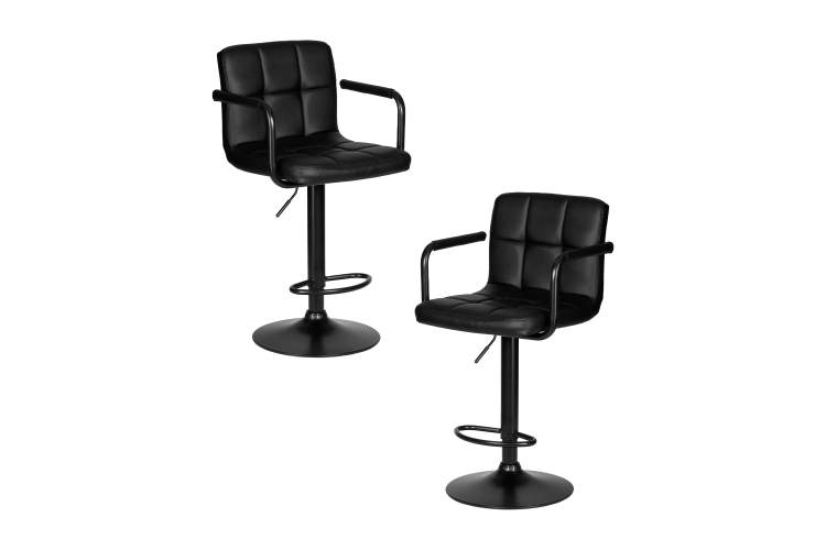 Набор 2 шт Стул барный DOBRIN KRUGER ARM BLACK, черный