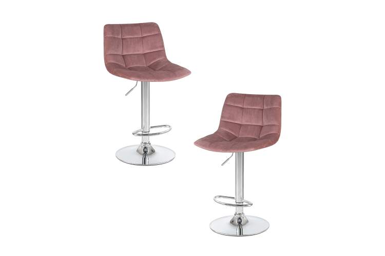 Набор 2 шт Стул барный DOBRIN TAILOR, пудрово-розовый велюр (MJ9-32)