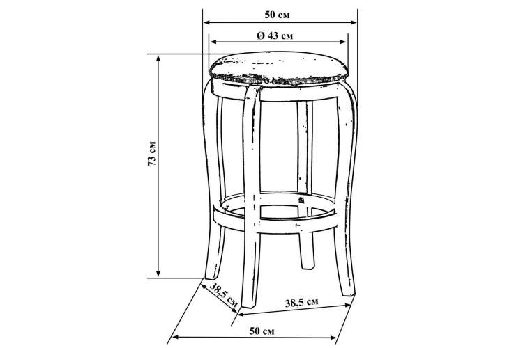 Табурет барный DOBRIN BEN BAR, эспрессо, чёрный-4