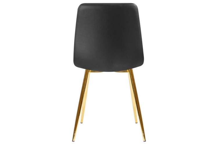 Стул обеденный DOBRIN ALEX, золотые ножки, чёрная экокожа (P-01)-4