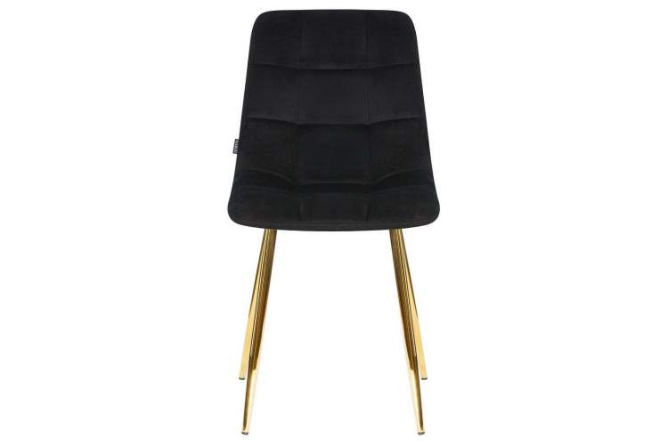 Стул обеденный DOBRIN ALEX, золотые ножки, черный велюр (V108-77),-4