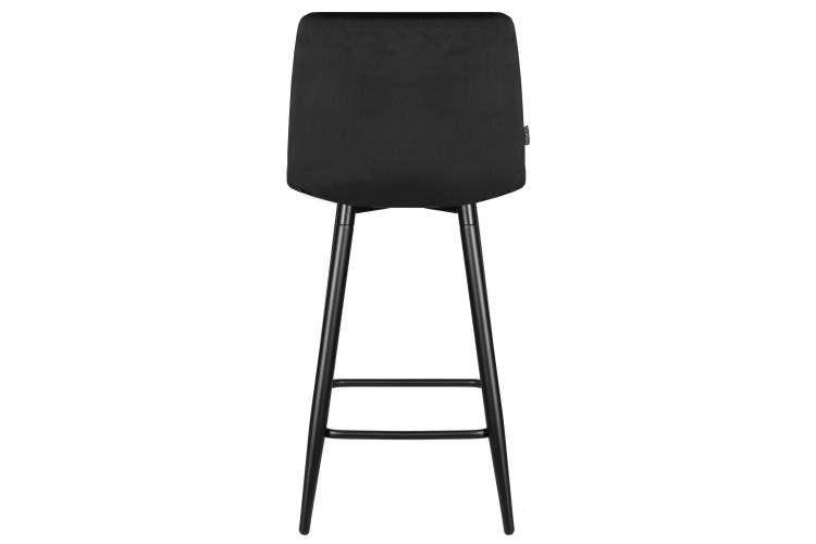 Стул полубарный DOBRIN OLIVIA, черные матовые ножки, черный велюр (108-77)-4