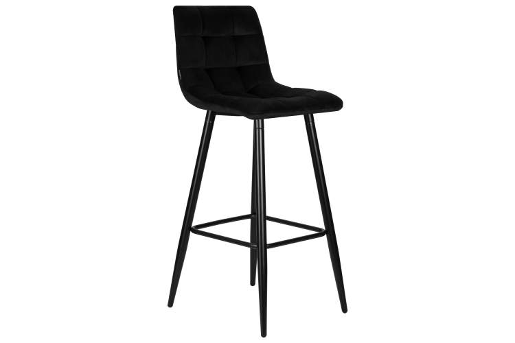 Набор 2 шт Стул барный DOBRIN NICOLE, черные матовые ножки, черный велюр (108-77)-2