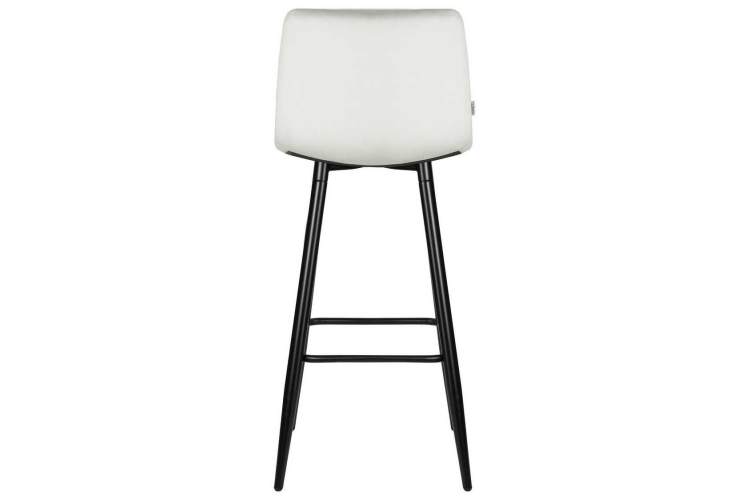 Стул барный DOBRIN NICOLE, черные матовые ножки, светло-серый велюр (108-52)-4