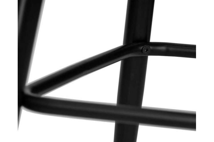 Стул барный DOBRIN NICOLE, черные матовые ножки, светло-серый велюр (108-52)-8