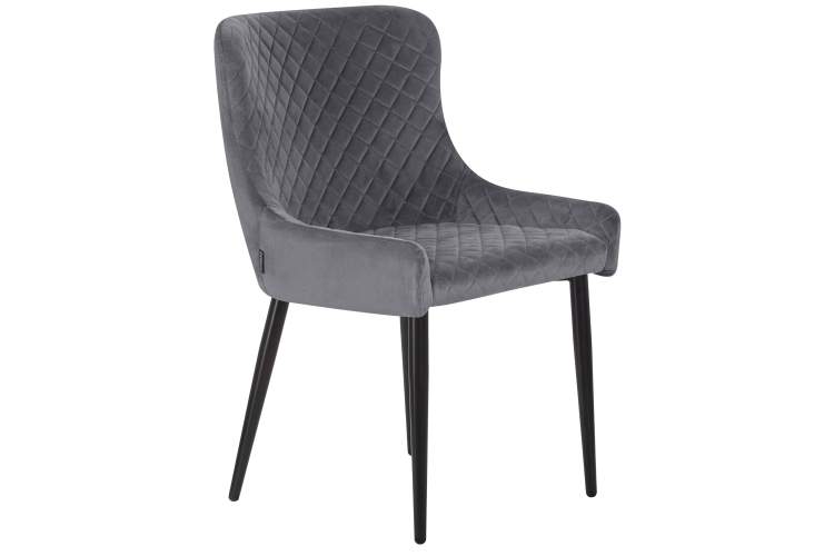 Набор 2 шт Стул обеденный DOBRIN RICHARD, черные матовые ножки, темно-серый велюр (V108-91)-2