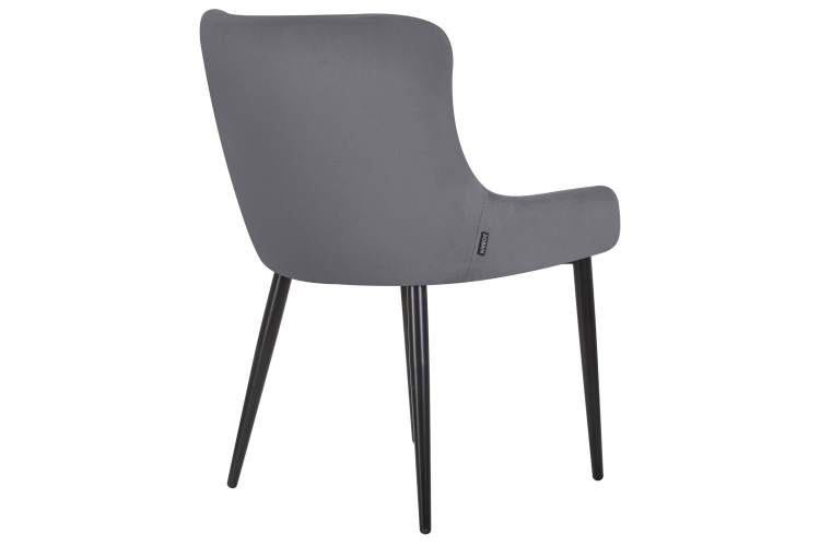 Набор 2 шт Стул обеденный DOBRIN RICHARD, черные матовые ножки, темно-серый велюр (V108-91)-4