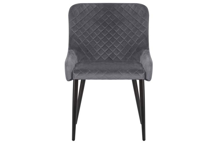 Набор 2 шт Стул обеденный DOBRIN RICHARD, черные матовые ножки, темно-серый велюр (V108-91)-6