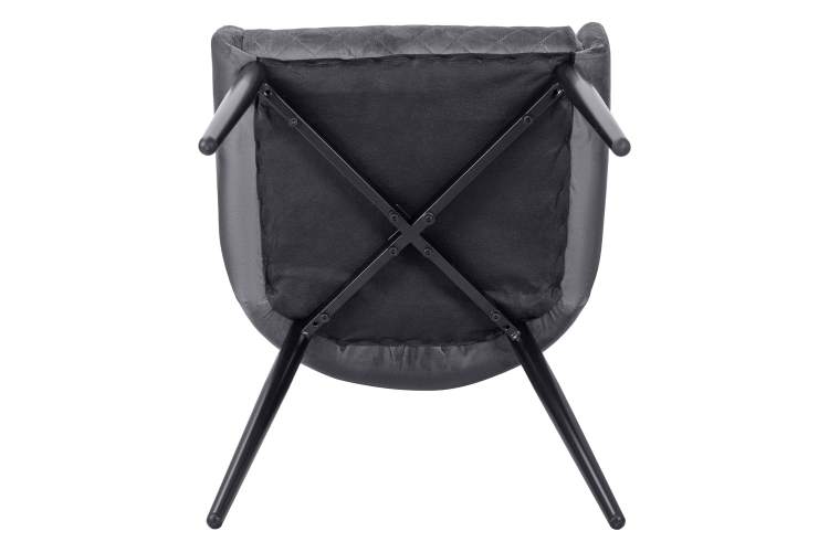 Набор 2 шт Стул обеденный DOBRIN RICHARD, черные матовые ножки, темно-серый велюр (V108-91)-7