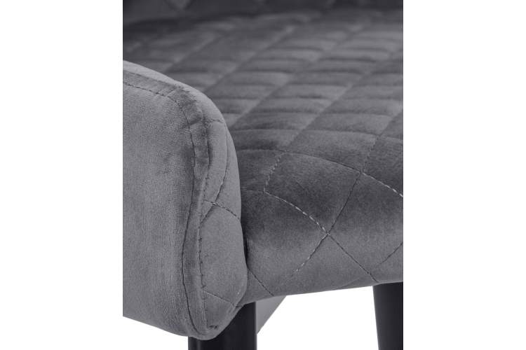 Набор 2 шт Стул обеденный DOBRIN RICHARD, черные матовые ножки, темно-серый велюр (V108-91)-10