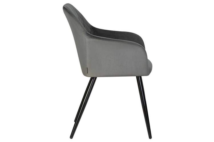 Стул обеденный DOBRIN ROBERT, черные матовые ножки, велюр V108-92 Антрацит-2