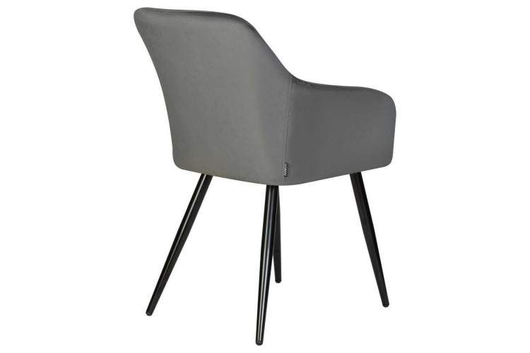 Стул обеденный DOBRIN ROBERT, черные матовые ножки, велюр V108-92 Антрацит-3