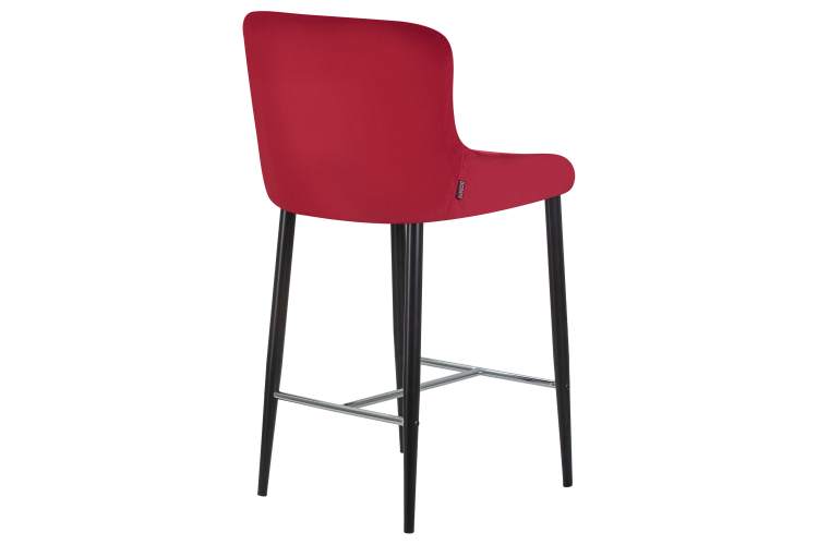 Набор 2 шт Стул полубарный DOBRIN CHRISTIAN'65, черные ножки, бордовый велюр (V108-85)-4