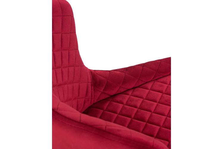 Набор 2 шт Стул полубарный DOBRIN CHRISTIAN'65, черные ножки, бордовый велюр (V108-85)-8