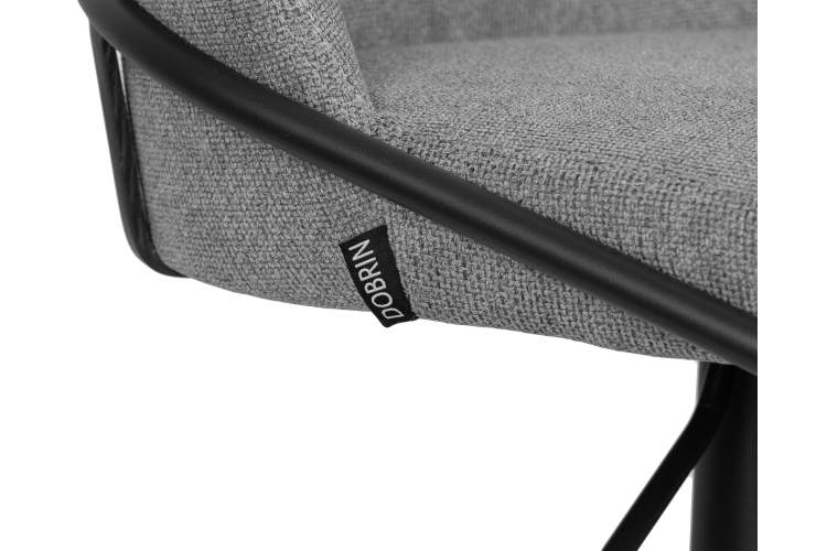 Набор 2 шт Стул барный DOBRIN OLIVER, серая ткань (FLY1347-17)-7