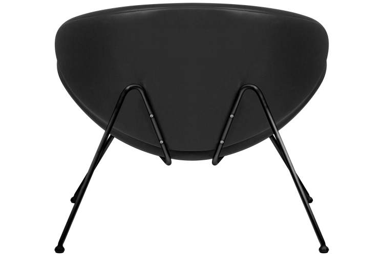 Набор 2 шт Кресло дизайнерское DOBRIN EMILY, черный винил YP16, черное основания-5